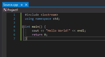 This is very simple code that displays a message using cout which happens to be 'Hello World!'.