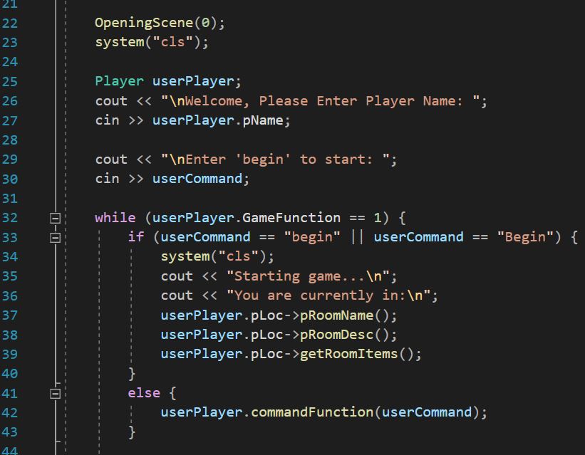 This is advanced C++ that will basically be a lobby for a player in a game.